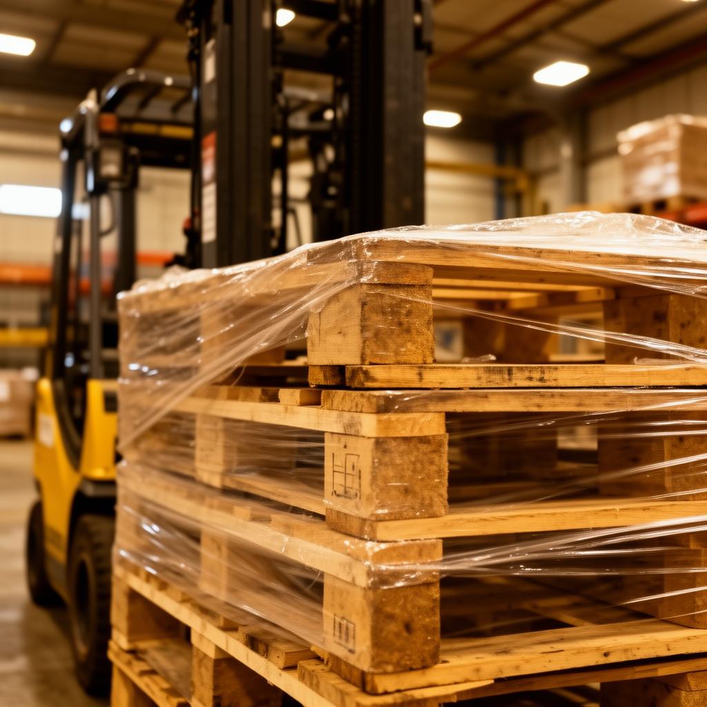 Pallets met gereedschap en materialen