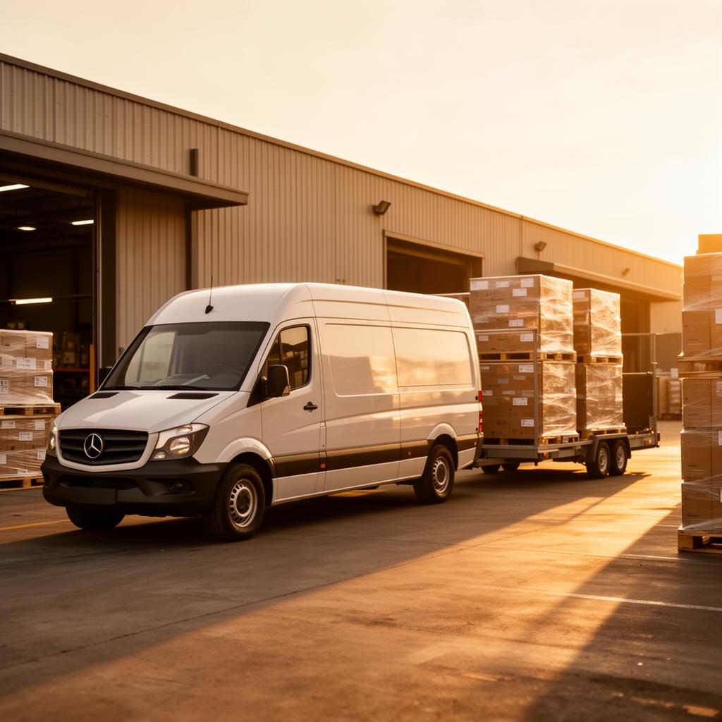 Goederen op pallets klaar voor transport